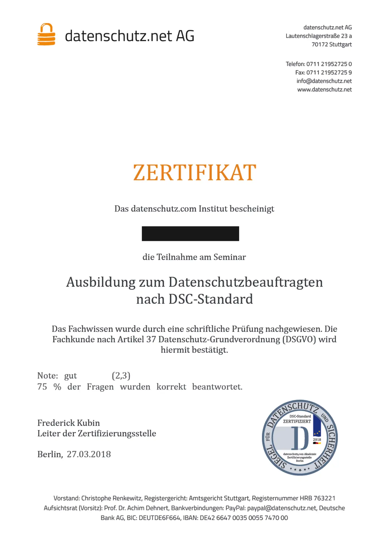 zertifikat 11